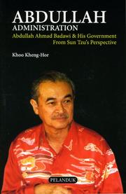 Cover of: Abdullah administration | Khoo, Kheng-Hor.