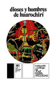 Cover of: Dioses Y Hombres De Hurochiri/Gods and Men of Hurochiri (America Nuestra)