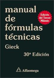 Cover of: Manual de formulas tecnicas