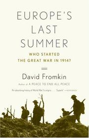Cover of: Europe's Last Summer: Who Started the Great War in 1914?