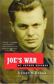 Cover of: Joe's War by Annette Kobak