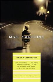 Cover of: Mrs. Sartoris by Elke Schmitter, Elke Schmitter