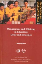 Cover of: Management and efficiency in education: goals and strategies