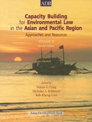 Cover of: Capacity Building for Environmental Law in the Asian and Pacific Region: Approaches and Resources, Volume II (Asian Development Bank Books)