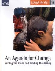 Cover of: Water for All Series 15: An Agenda for Change by Asian Development Bank