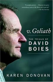 Cover of: v. Goliath: The Trials of David Boies