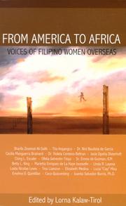 Cover of: FROM AMERICA TO AFRICA, Voices of Filipino Women Overseas