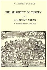 Cover of: The seismicity of Turkey and adjacent areas: a historical review, 1500-1800