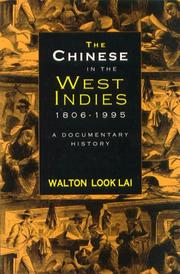 Cover of: The Chinese in the West Indies, 1806-1995: A Documentary History