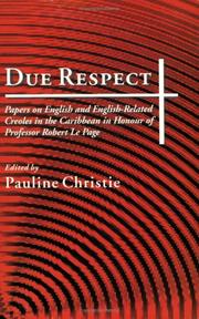 Cover of: Due respect | Pauline Christie