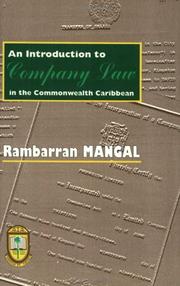 An Introduction to Company Law in the Commonwealth Caribbean by Rambarran Mangal