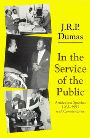 Cover of: In The Service Of The Public by J. R. P. Dumas