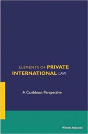 Cover of: Elements of private international law by Winston Anderson