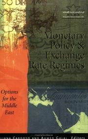Cover of: Monetary Policy & Exchange Rate Regimes by 