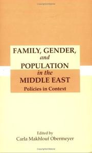 Cover of: Family, gender, and population in the Middle East | 