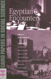 Cover of: Egyptian Encounters: Cairo Papers Vol. 23, No. 3 (Cairo Papers in Social Science)