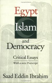 Cover of: Egypt, Islam, and democracy by Saad Eddin Ibrahim