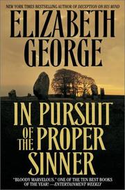 In pursuit of the proper sinner by Elizabeth George