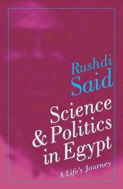 Cover of: Science and politics in Egypt: a life's journey