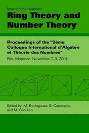 Front cover of Interactions Between Ring Theory And Number Theory by Unknown
