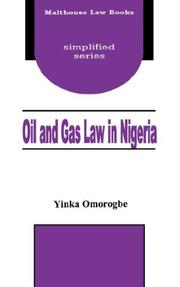 Cover of: Oil and Gas Law in Nigeria