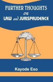 Cover of: Further thoughts on law and jurisprudence