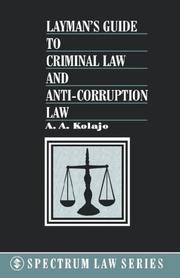 Cover of: Layman's Guide to Criminal Law and Anti-Corruption Law (Early Learning Science Series for Africa)