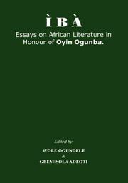 Cover of: Iba. Essays on African Literature in Honour of Oyin Ogunba