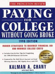 Cover of: Paying for College without Going Broke, 1998 Edition (Issn 1076-5344)