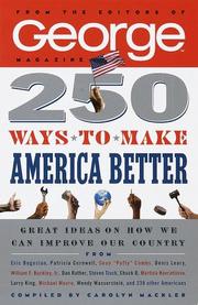 Cover of: 250 ways to make America better