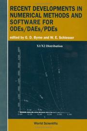 Cover of: Recent developments in numerical methods and software for ODEs/DAEs/PDEs