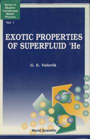Cover of: Exotic Properties of Superfluid 3He (Series I     N Modern Condensed Matter Physics, Vol 1) by G. E. Volovik