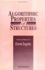 Cover of: Algorithmic Properties of Structures by Erwin Engeler