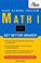 Cover of: High School Math I Review