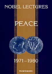 Cover of: Nobel Lectures: Peace 1971-1980 (Nobel lectures, including presentation speeches and laureates' biographies)