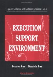 Cover of: Execution support environment by Teodor Rus