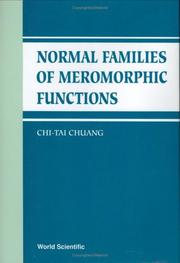 Cover of: Normal families of meromorphic functions