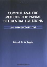 Cover of: Complex analytic methods for partial differential equations: an introductory text