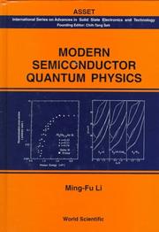 Cover of: Modern Semiconductor Quantum Physics