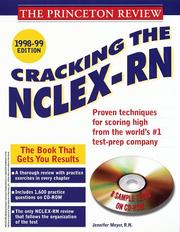 Cover of: Cracking the NCLEX-RN with Sample Tests on CD-ROM 1998-99  Edition (With Sample Test on CD-Rom)
