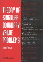 Cover of: Theory of singular boundary value problems