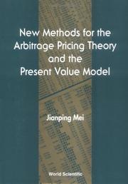 Cover of: New methods for the arbitrage pricing theory and the present value model