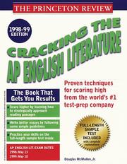 Cover of: Cracking the AP English Literature 1998-99 Edition (Cracking the Ap English Literature Exam)