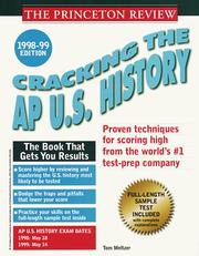 Cover of: Cracking the AP U.S. History 1998-99 Edition (Cracking the Ap Us History) by Princeton Review, Princeton Review