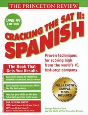 Cover of: Cracking the SAT II Spanish 1998-99 Edition