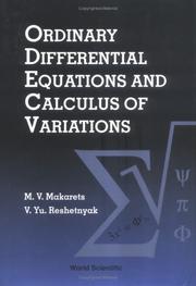 Cover of: Ordinary differential equations and calculus of variations | M. V. Makarets