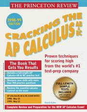 Cover of: Cracking the AP Calculus 1998-99 Edition (Ab & Bc)