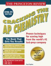 Cover of: Cracking the AP Chemistry 1998-99 Edition (Cracking the Ap Chemistry) by Paul Foglino