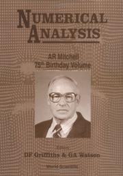 Cover of: Numerical Analysis: A R Mitchell 75th Birthday Volume