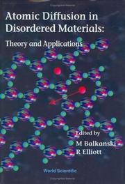 Front cover of Atomic Diffusion in Disordered Materials by Unknown
